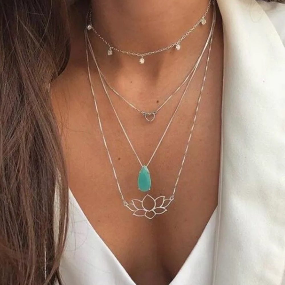 BOHO multi layered necklace. NWT.